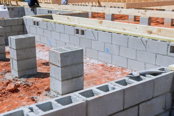Cement Block Installation in Stow